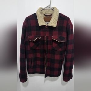 Plaid Sherpa-Lined Jacket for Men